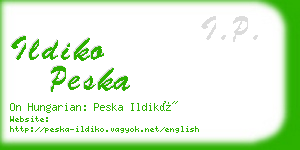 ildiko peska business card